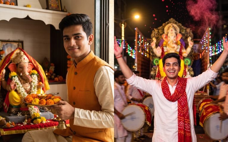 Ganesh Chaturthi AI photo prompts for boys divine portraits cover