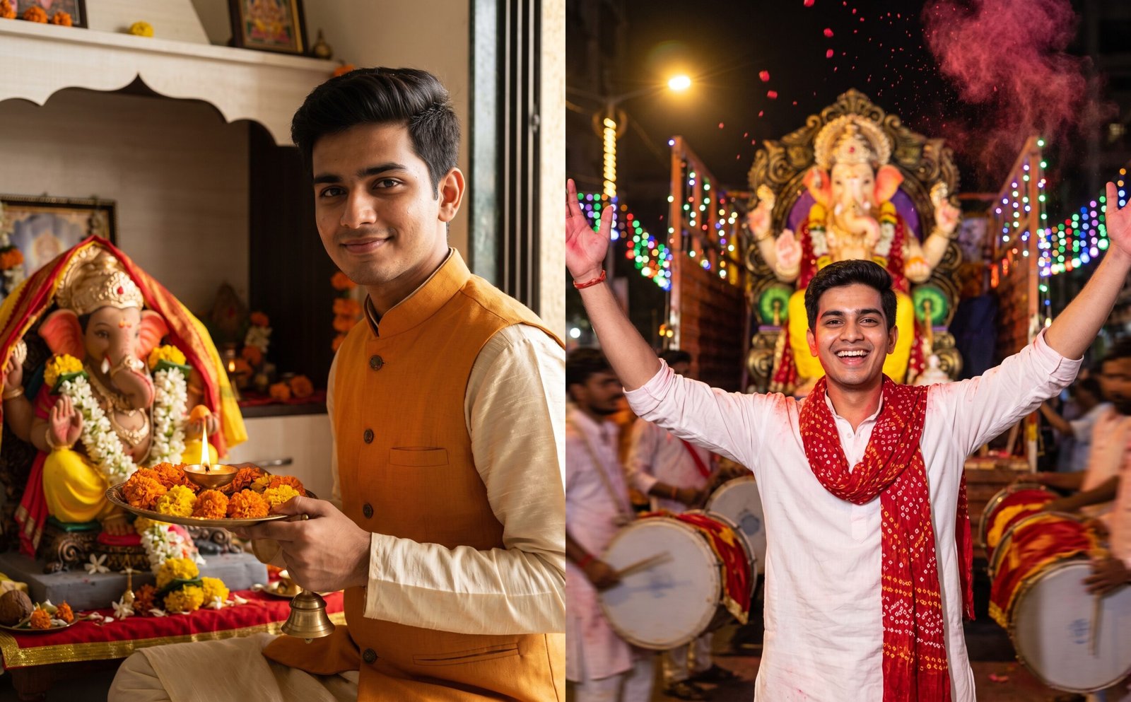 Ganesh Chaturthi AI photo prompts for boys divine portraits cover
