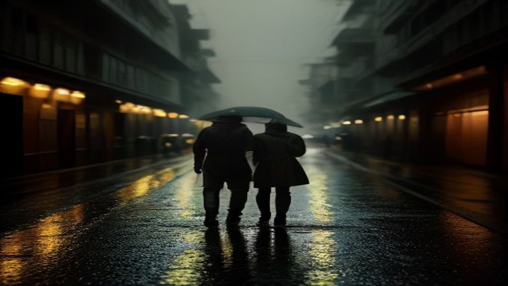 Cinematic Gemini monsoon photo prompt for boys cover