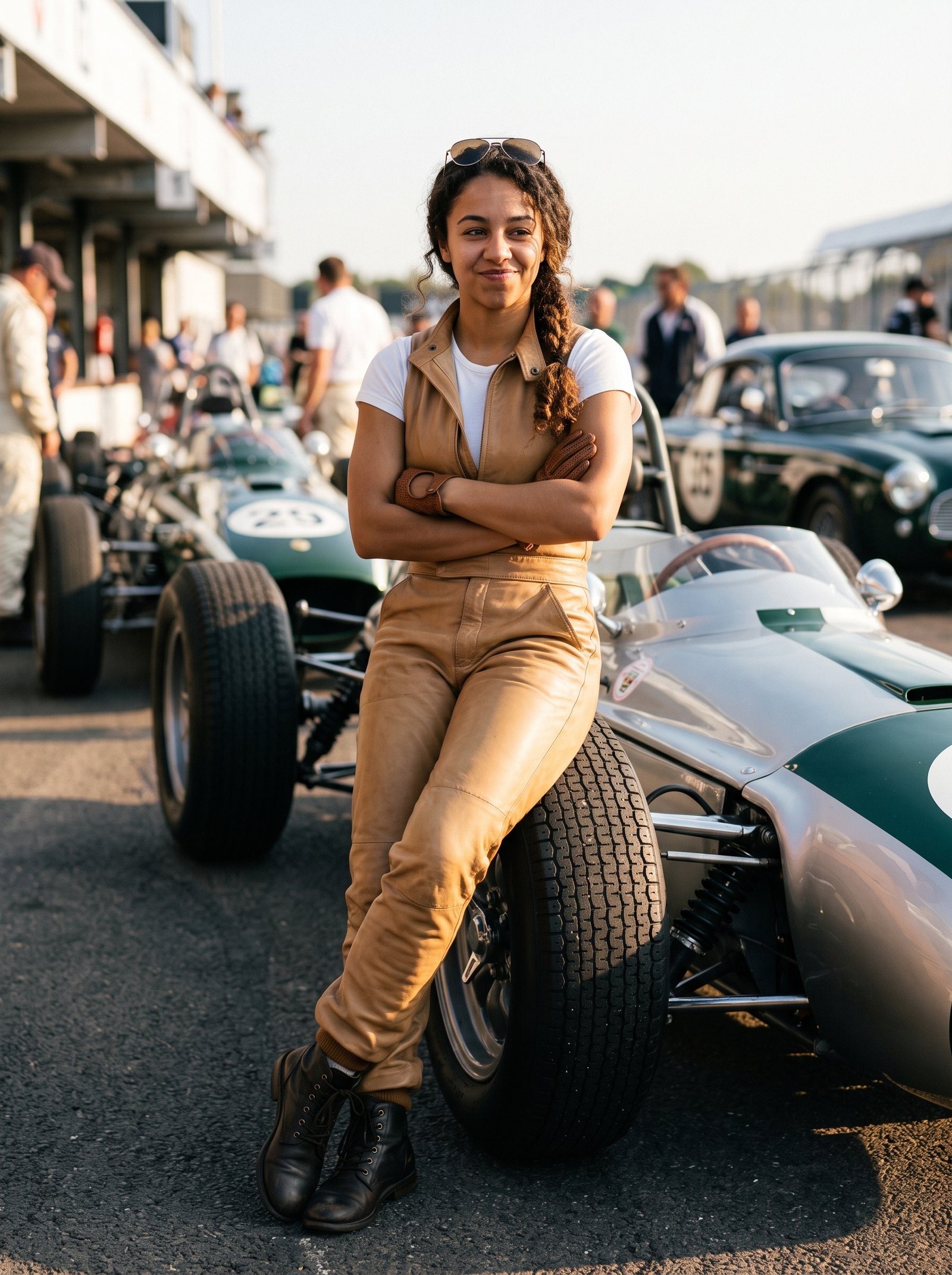 Vintage racer leather prompt example