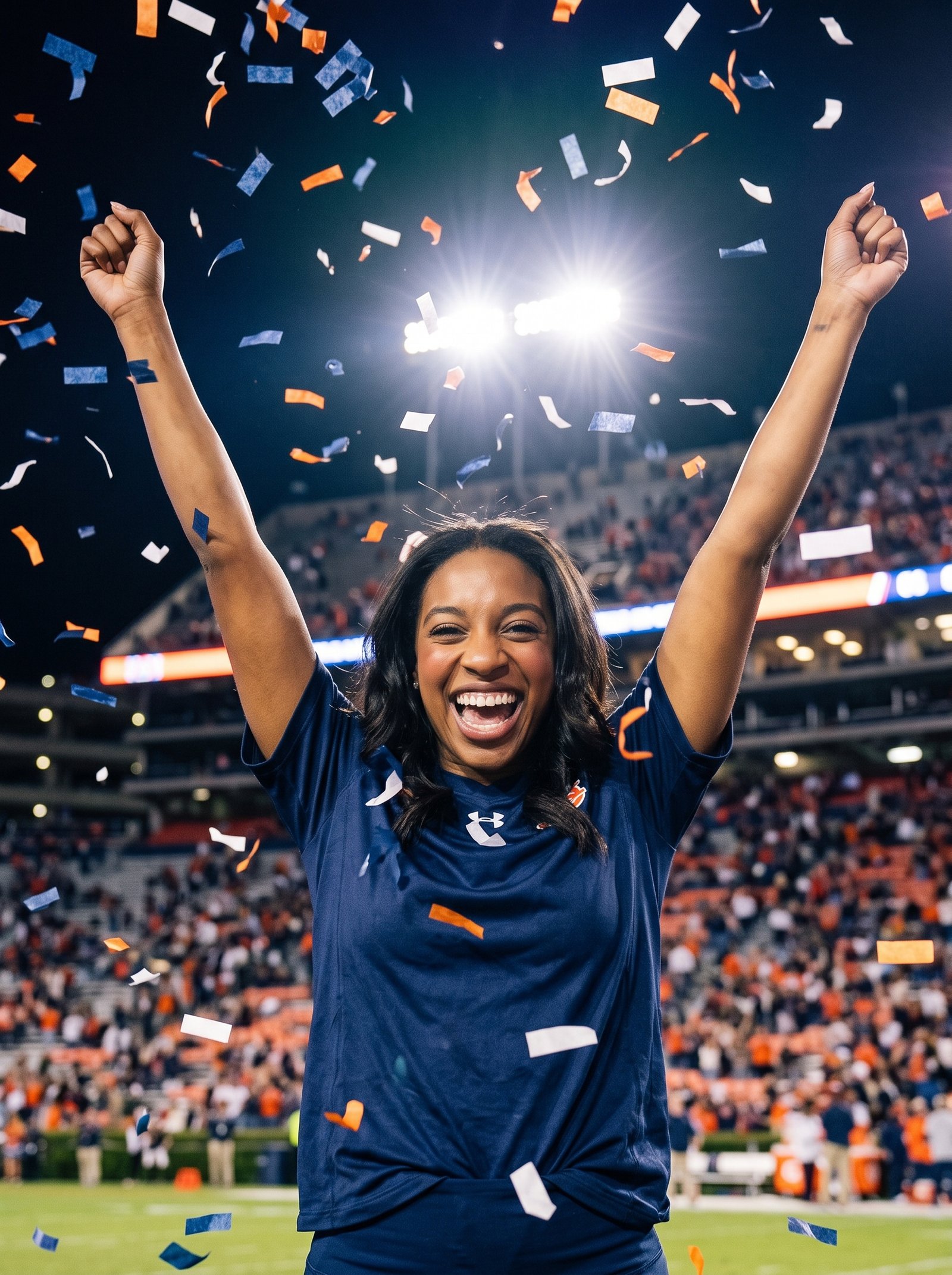 Confetti victory tailgate prompt example