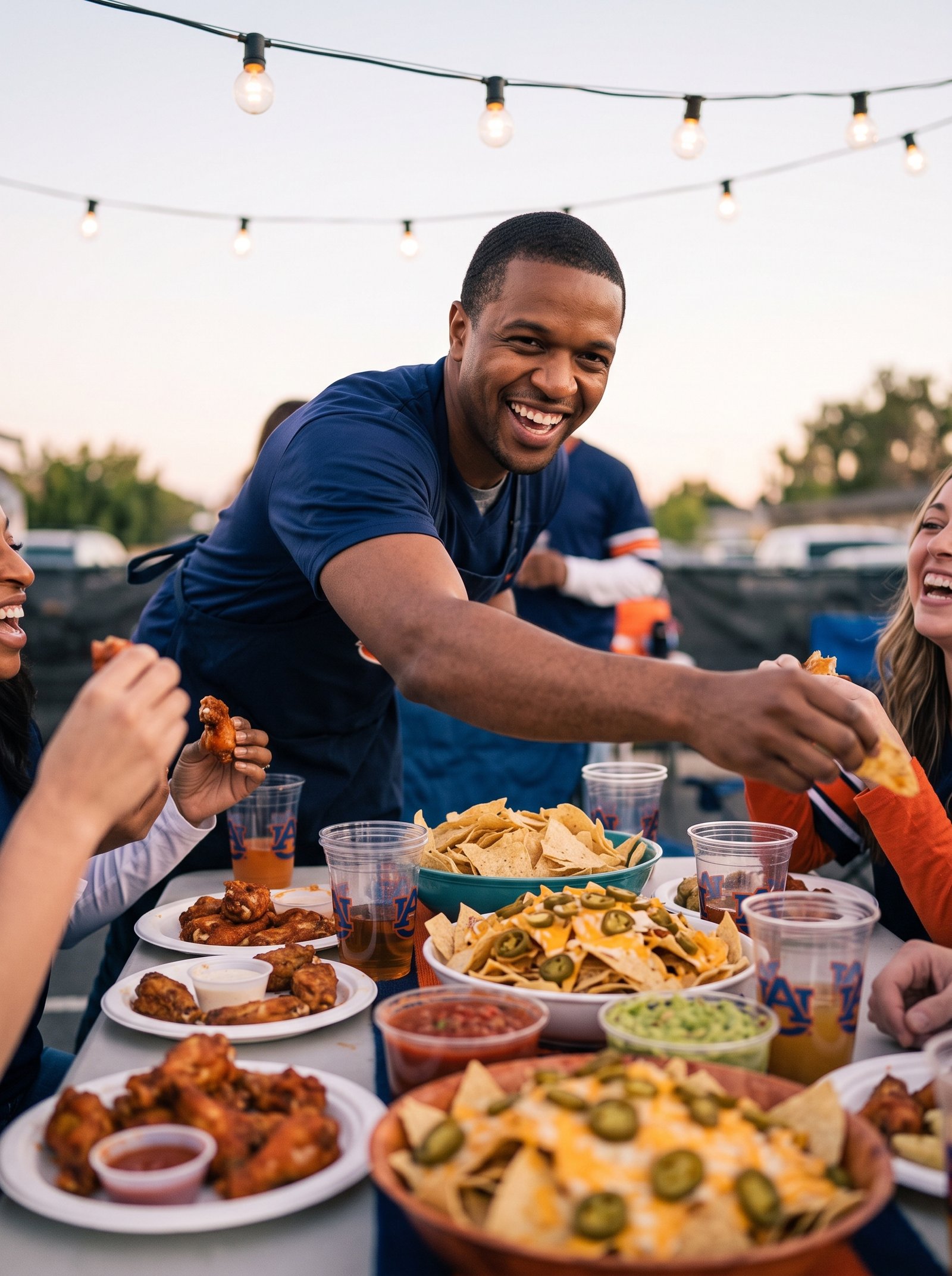 Food spread tailgate prompt example